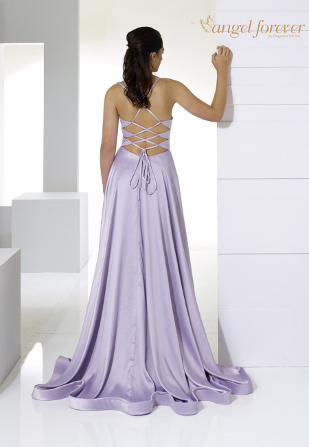 Angel Forever lilac satin ballgown